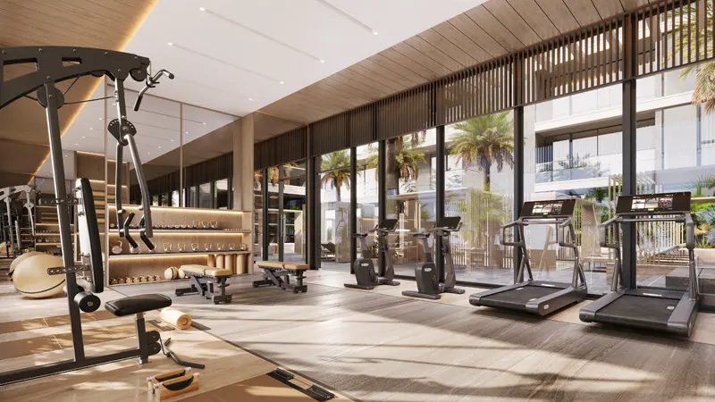 a gym with treadmills and exercise machines